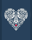 New Zealand Indigo Tui Heart