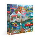 eeBoo New England Wharf 1000-Piece Jigsaw Puzzle