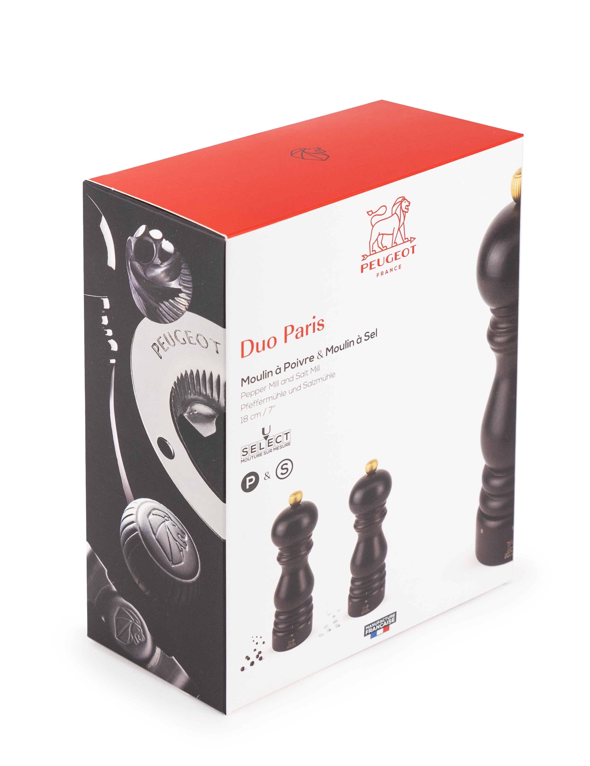 Peugeot Paris u’Select 18 cm Salt & Pepper Mill Set – Dark