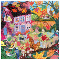 eeBoo Autumn Cottage 1000-Piece Jigsaw Puzzle