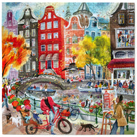 eeBoo Artists In Amsterdamn 1000-Piece Jigsaw Puzzle