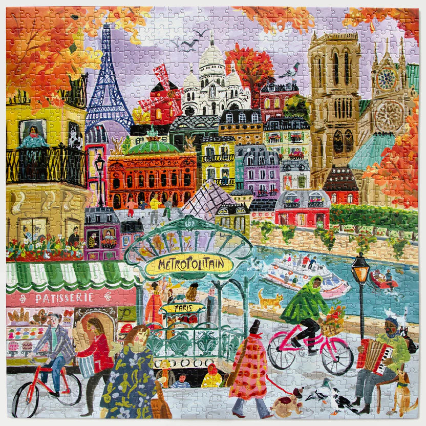 eeBoo Paris In Autumn 1000-Piece Jigsaw Puzzle