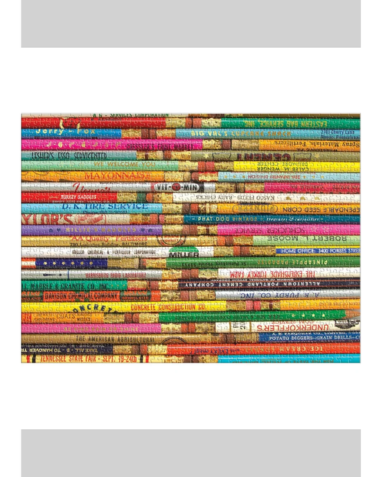 Galison Phat Dog Vintage Pencils 1000-Piece Jigsaw Puzzle