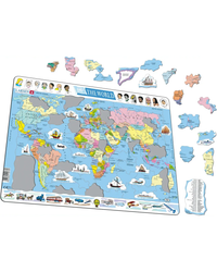 Political Map of World Puzzle Child Jigsaws