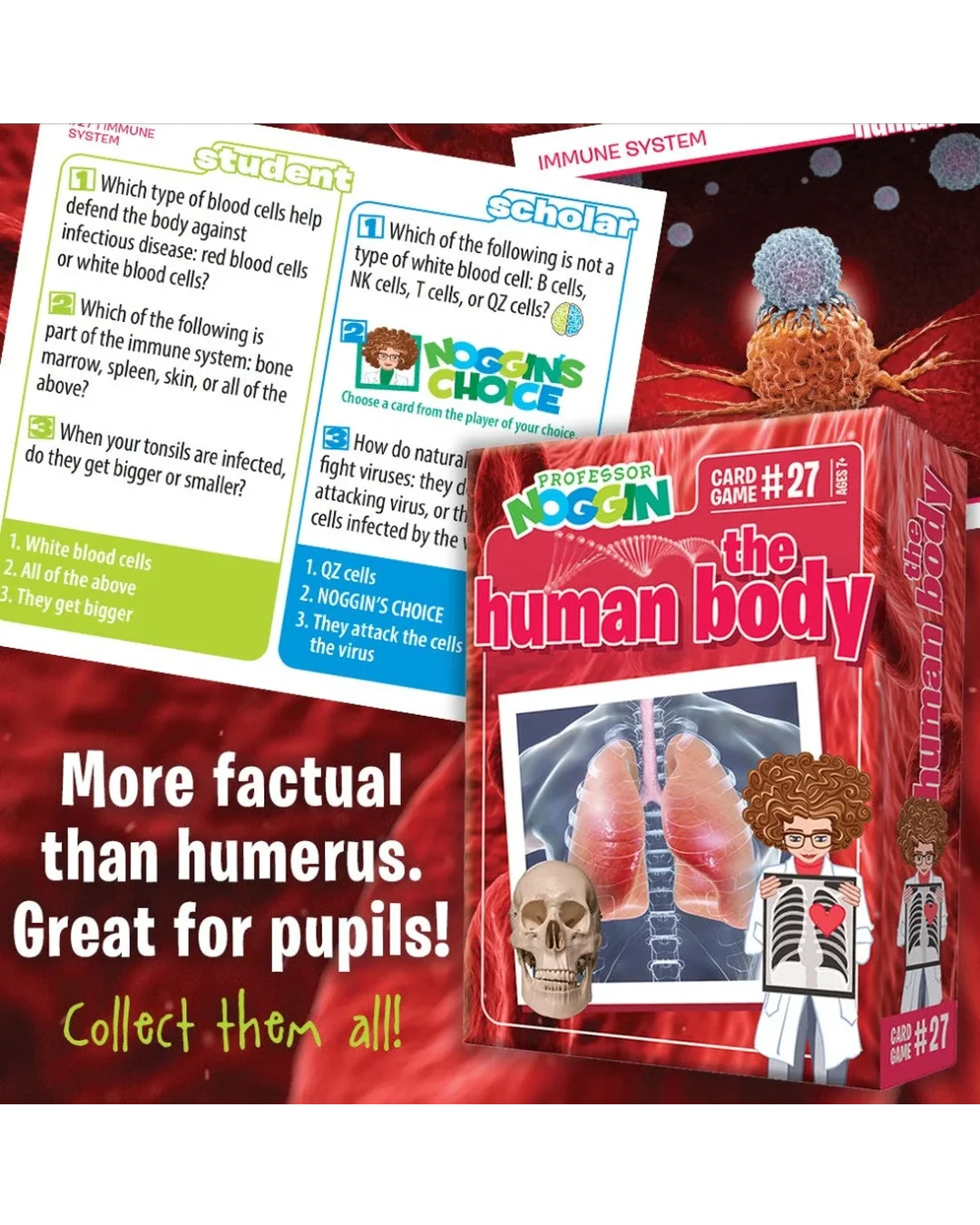 Professor Noggin's The Human Body Trivia Card Game-2