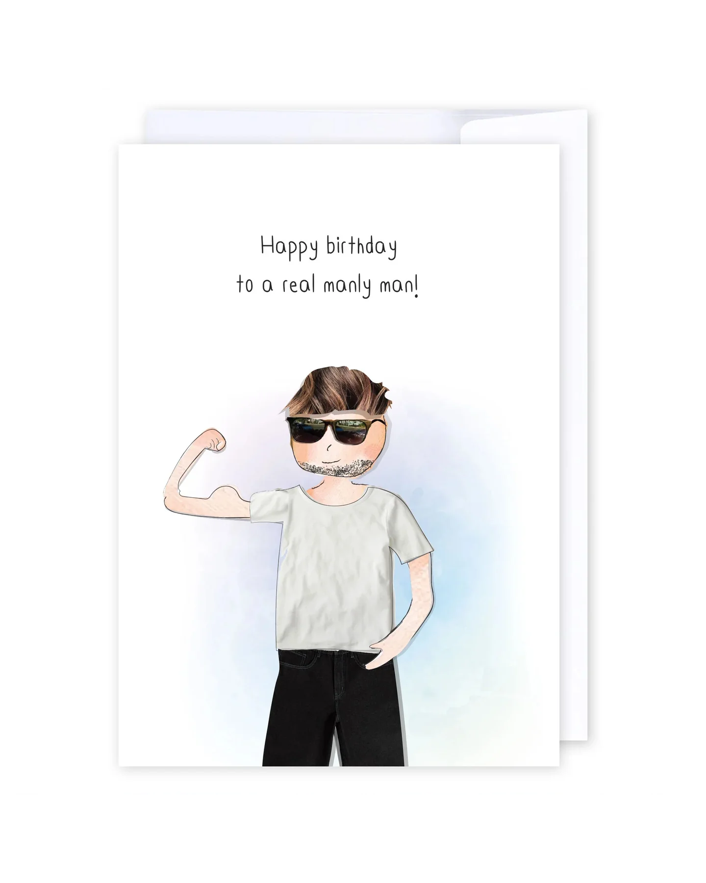 Real manly man Greeting Cards
