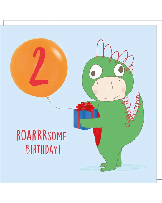 Roarsome - 2nd Birthday Card