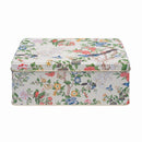 Sanderson Chinoiserie Hall deep rectangular tin with birds and flowers