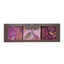 Sara Miller London Haveli Garden set of three square caddies in mauve pink and plum