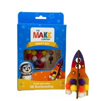 Craft Your Own 3D Rocketship - The Make Company Craft Kit