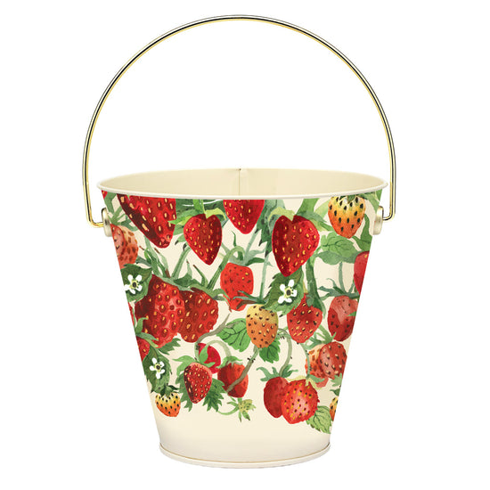 Emma Bridgewater Strawberry Tin Bucket with Handle