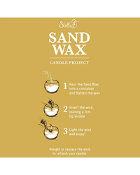 Sand Wax 250gm (500ml vol) Wicks Included candle