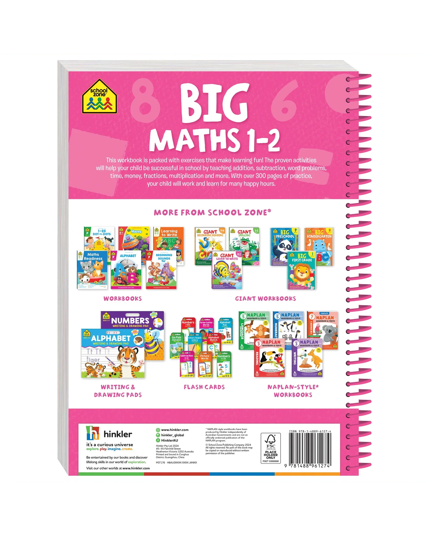 School Zone Big Spiro Maths Workbook-1