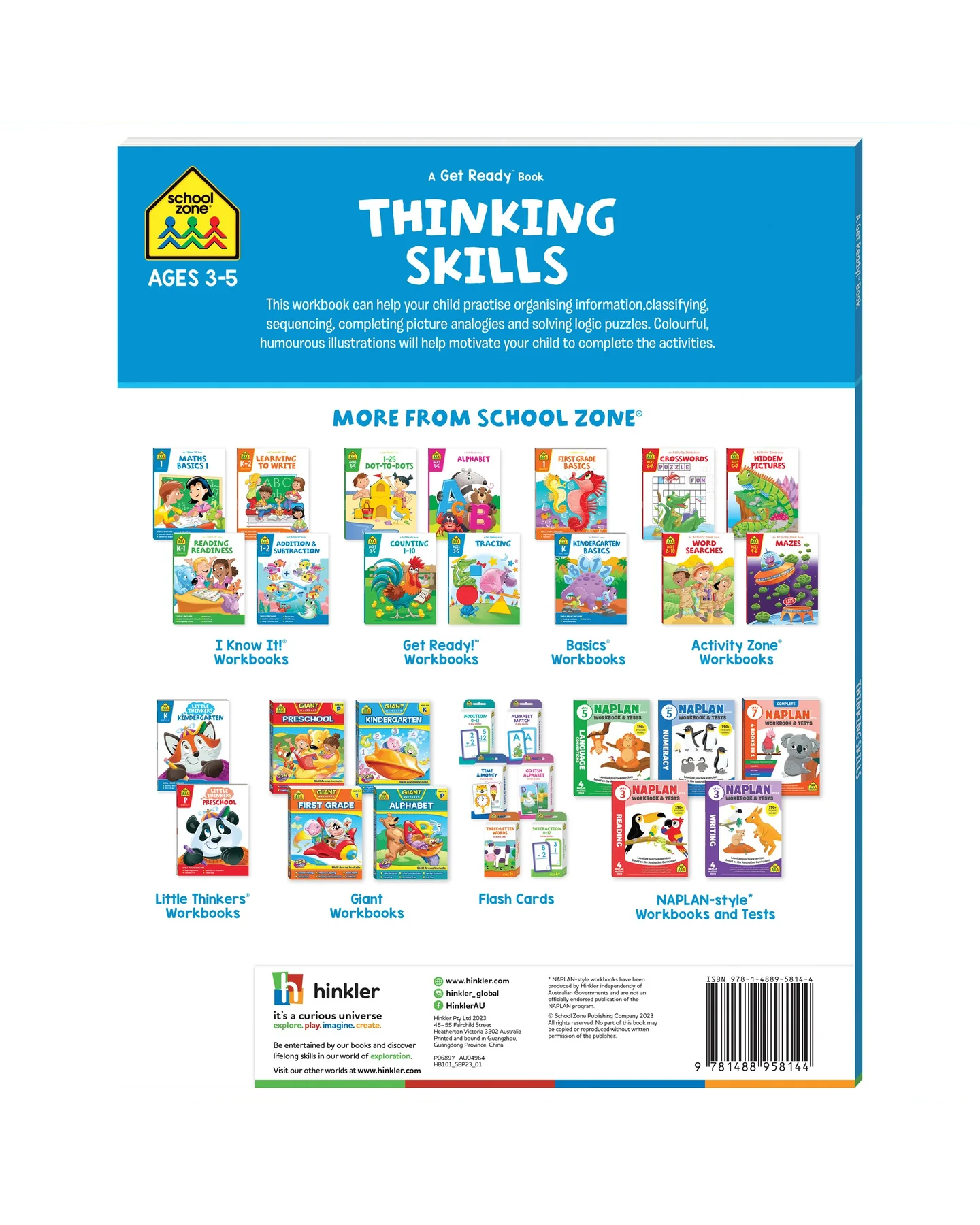 School Zone Get Ready Thinking Skills Workbook-2
