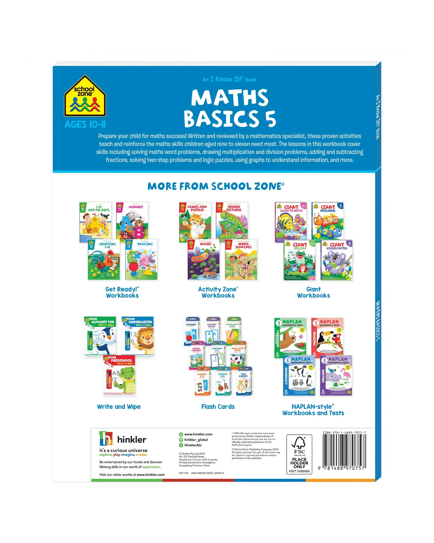School Zone Maths Basics 5 I Know It! Workbook-2