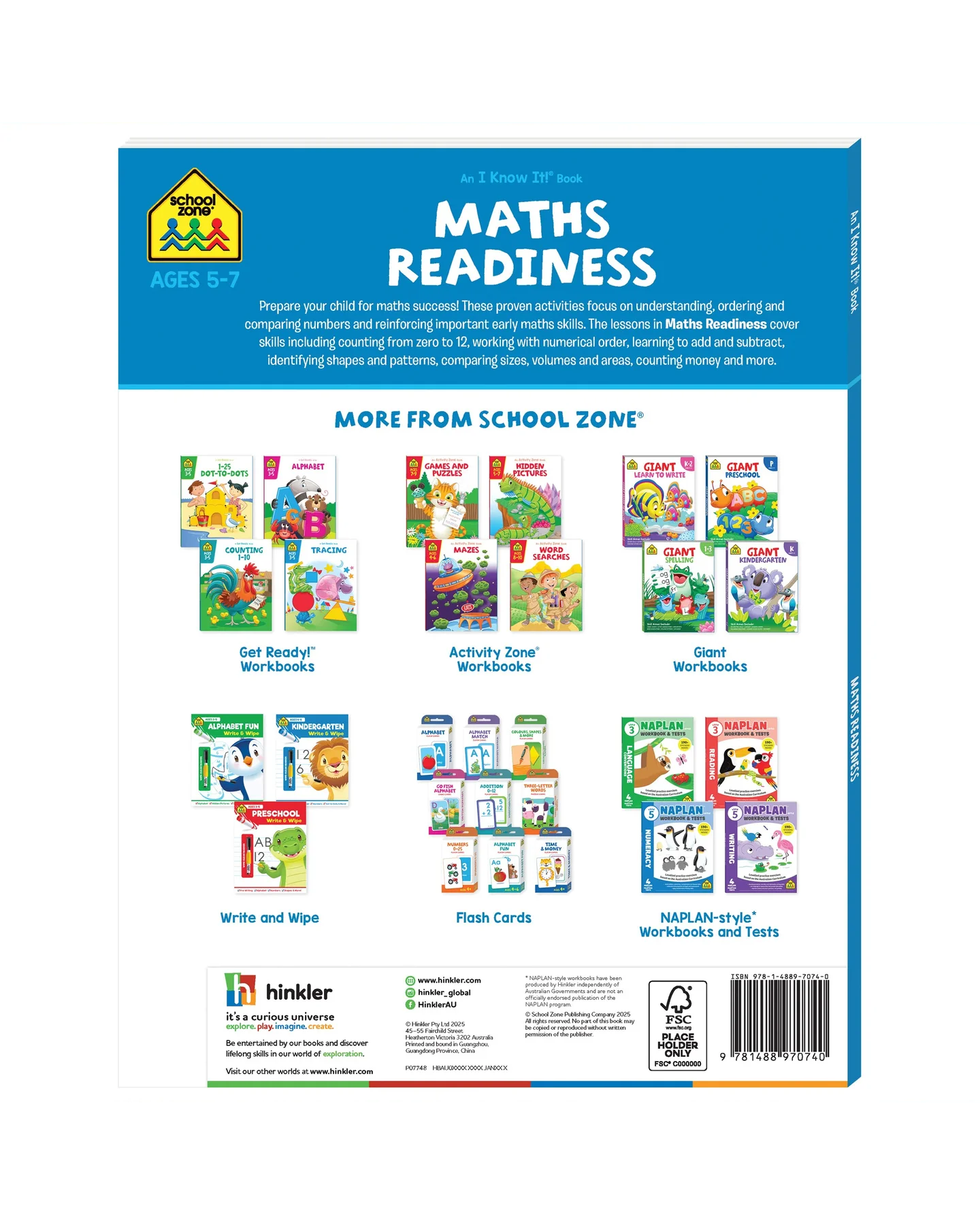 School Zone Maths Readiness I Know It! Workbook-2
