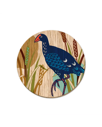 screenprint-pukeko-coaster