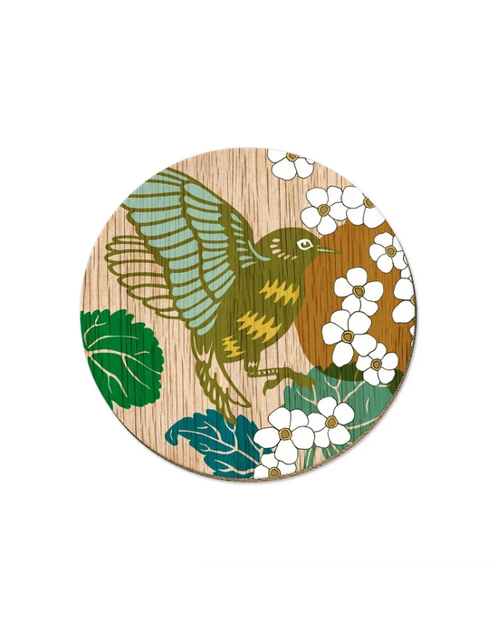 Screenprint Tauhou Waxeye - Coaster