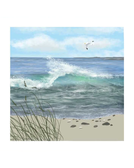 Seagull At High Tide - Card
