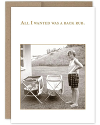 Shannon Martin All I Wanted Was a Back Rub Card Greeting & Note Cards