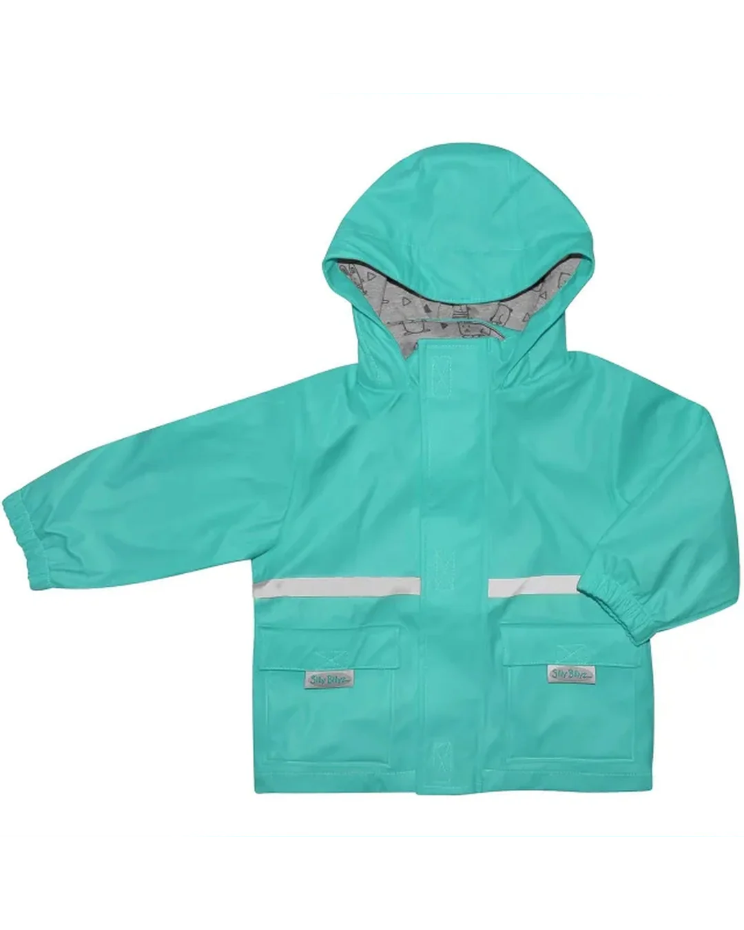 Silly Billyz Waterproof Jacket Aqua Infant Apparel Small 1-2 yrs