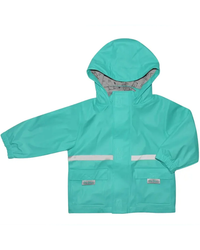 Silly Billyz Waterproof Jacket Aqua Infant Apparel Small 1-2 yrs