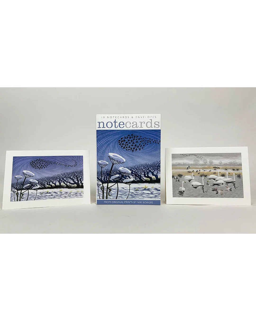 Snow Starlings & Seven Swans 10 Pkt - Notecards Notecards