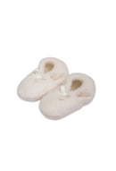 Snuggly Natural / Taupe Baby Booties - 0-6 Months