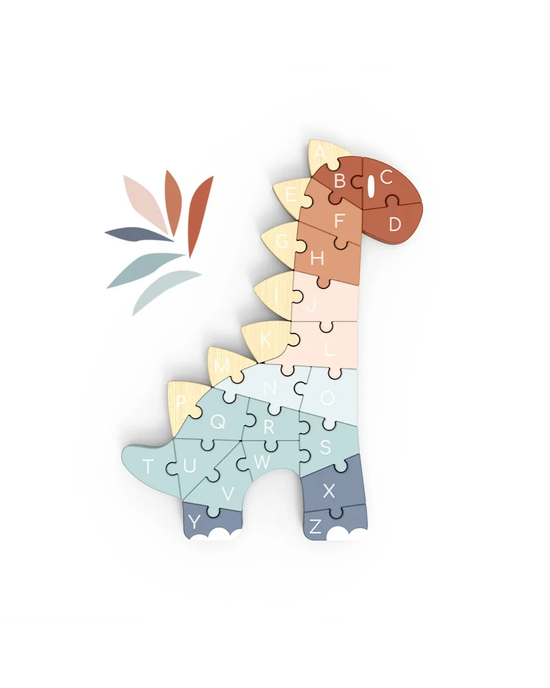 Speedy Monkey ABC Dino Wooden Puzzle