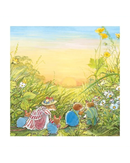 Sunset In The Meadow - Card Greeting Cards