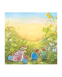 Sunset In The Meadow - Card Greeting Cards