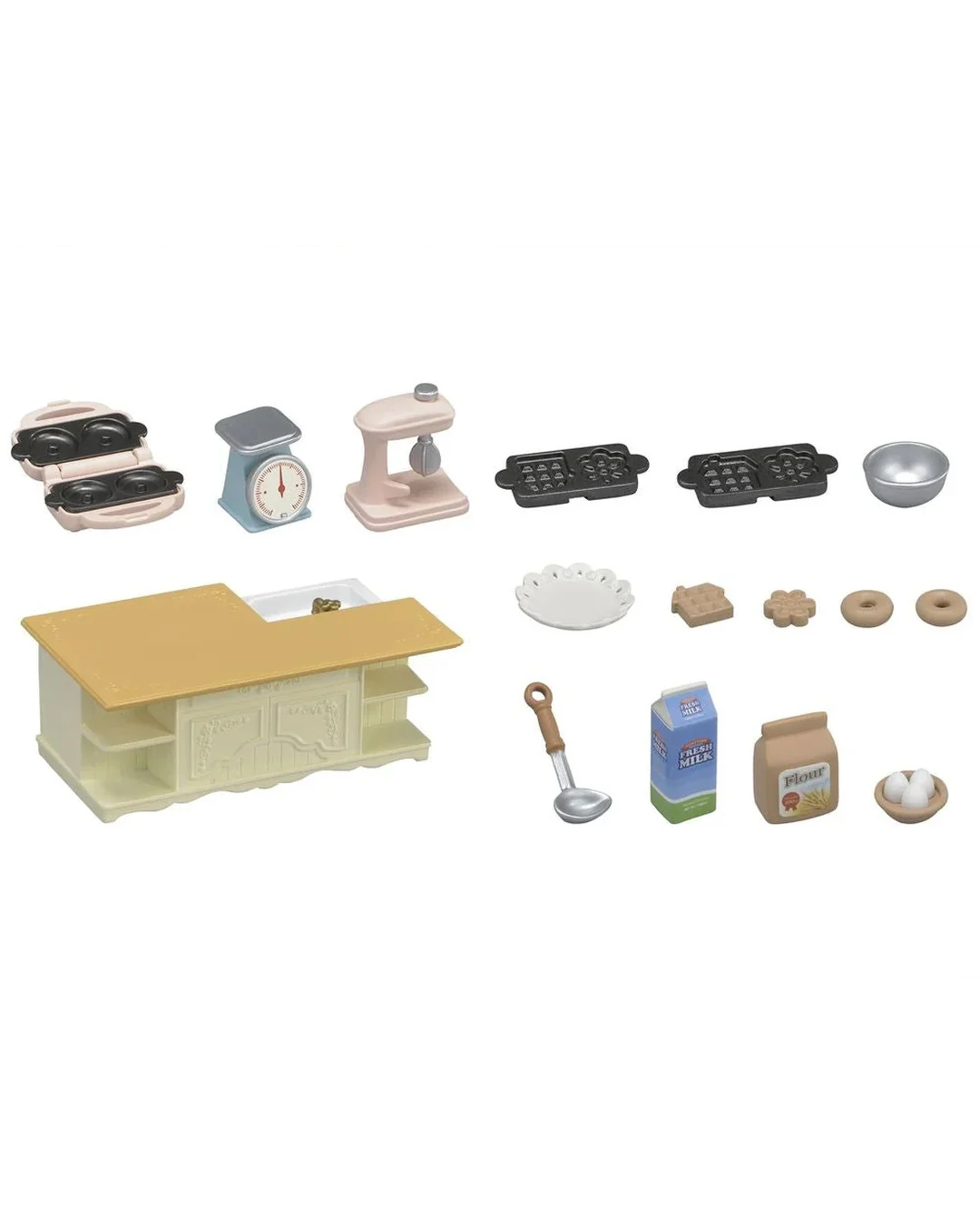 Sylvanian Families Kitchen Island Accessories Set