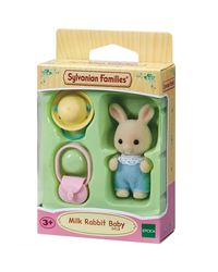 Sylvanian Families Milk Rabbit Baby with hat and pochette