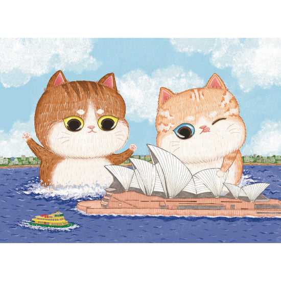 The Puzzle Collab Sydney Opera House and Cats 500 Piece Puzzle