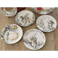 V&A Alice in Wonderland Set of 4 Fine China Side Plates
