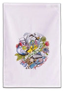 Salisbury NZ Montage Tea Towel with New Zealand artwork