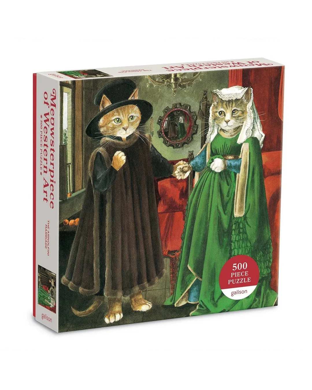 Galison The Arnolfini Marriage Meowsterpiece of Western Art 500-Piece Jigsaw Puzzle