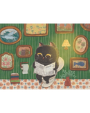 The Puzzle Collab Black Cat on The Toilet 99 Piece Micro Puzzle