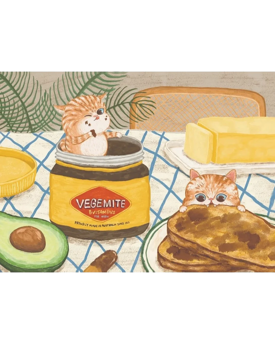 The Puzzle Collab Vegemite and Cats 99 Piece Micro Puzzle