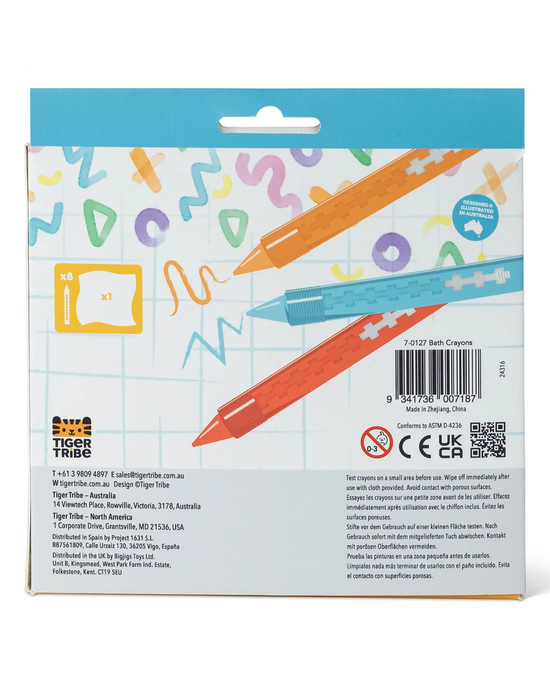 Tiger Tribe Bath Crayons 12-Pack
