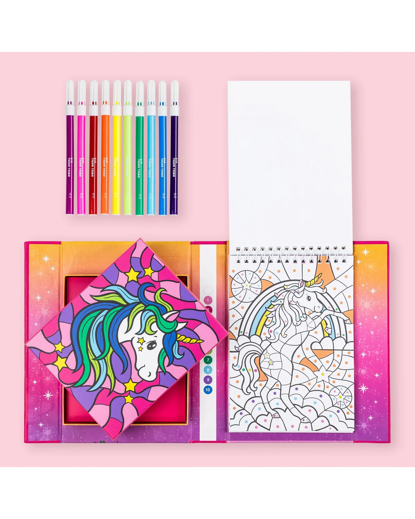Tiger Tribe Unicorn Dreaming Colour by Numbers Set-2