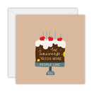 To The Moon & Back Prints The Universe Needs More People Like You card with cake and planets