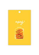 To The Moon & Back Prints Many Thanks gift tag with illustrated jar of thanks lettering