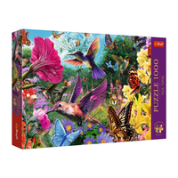 Trefl Tea Time Puzzle - 1000pc Premium Plus - Hummingbird Garden