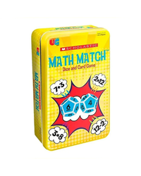 University Games Scholastic Math Match Tinned Dice & Card Game Tinned maths game