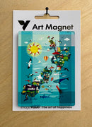 NZ Map Art Magnet