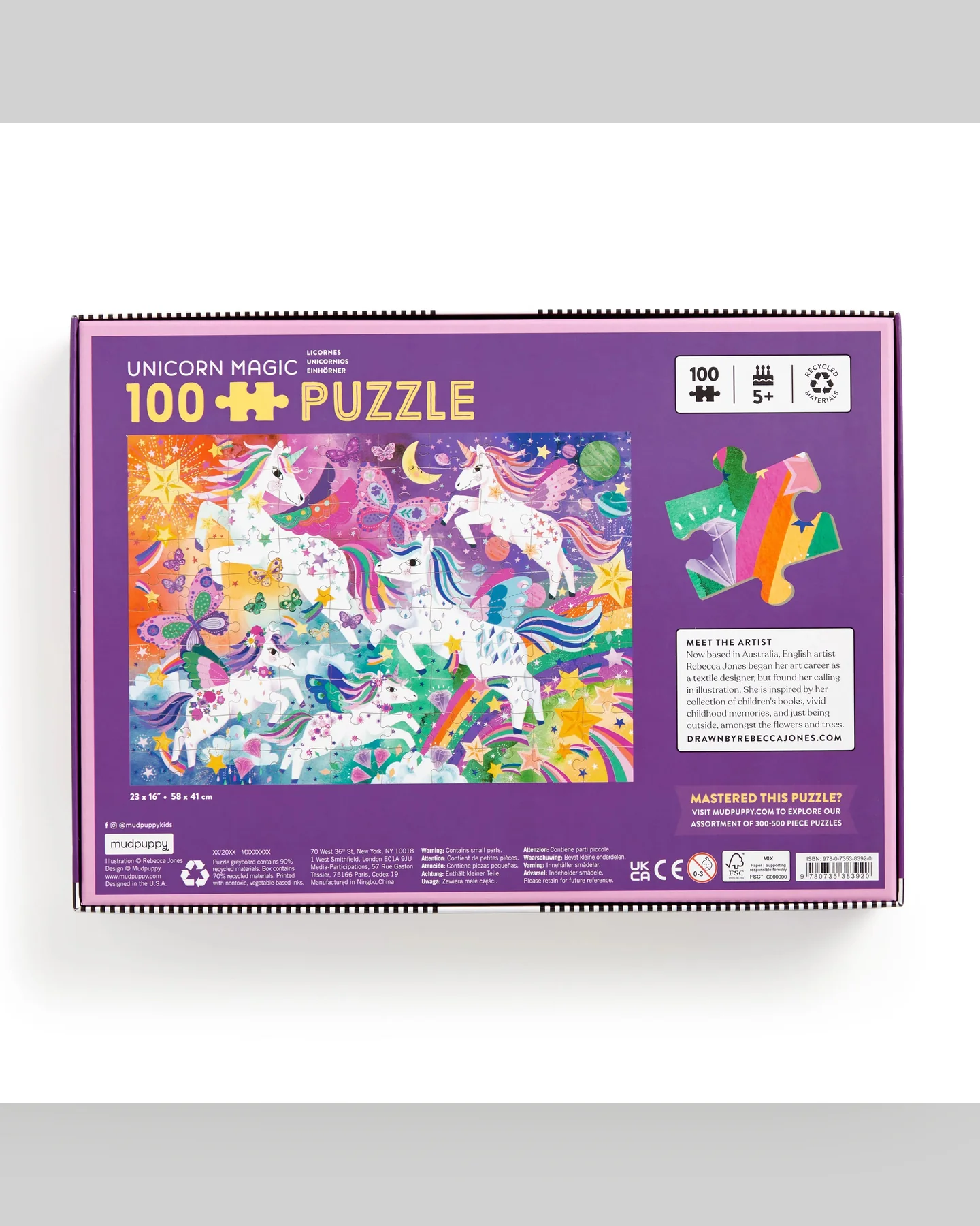 Mudpuppy Unicorn Magic 100-Piece Puzzle-3
