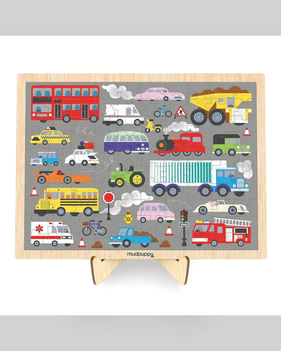 Mudpuppy Vehicles on the Move 100-Piece Puzzle