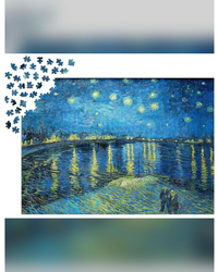Enjoy Puzzle Vincent Van Gogh: Starry Night Over Rhone 1000-Piece Jigsaw Puzzle-4