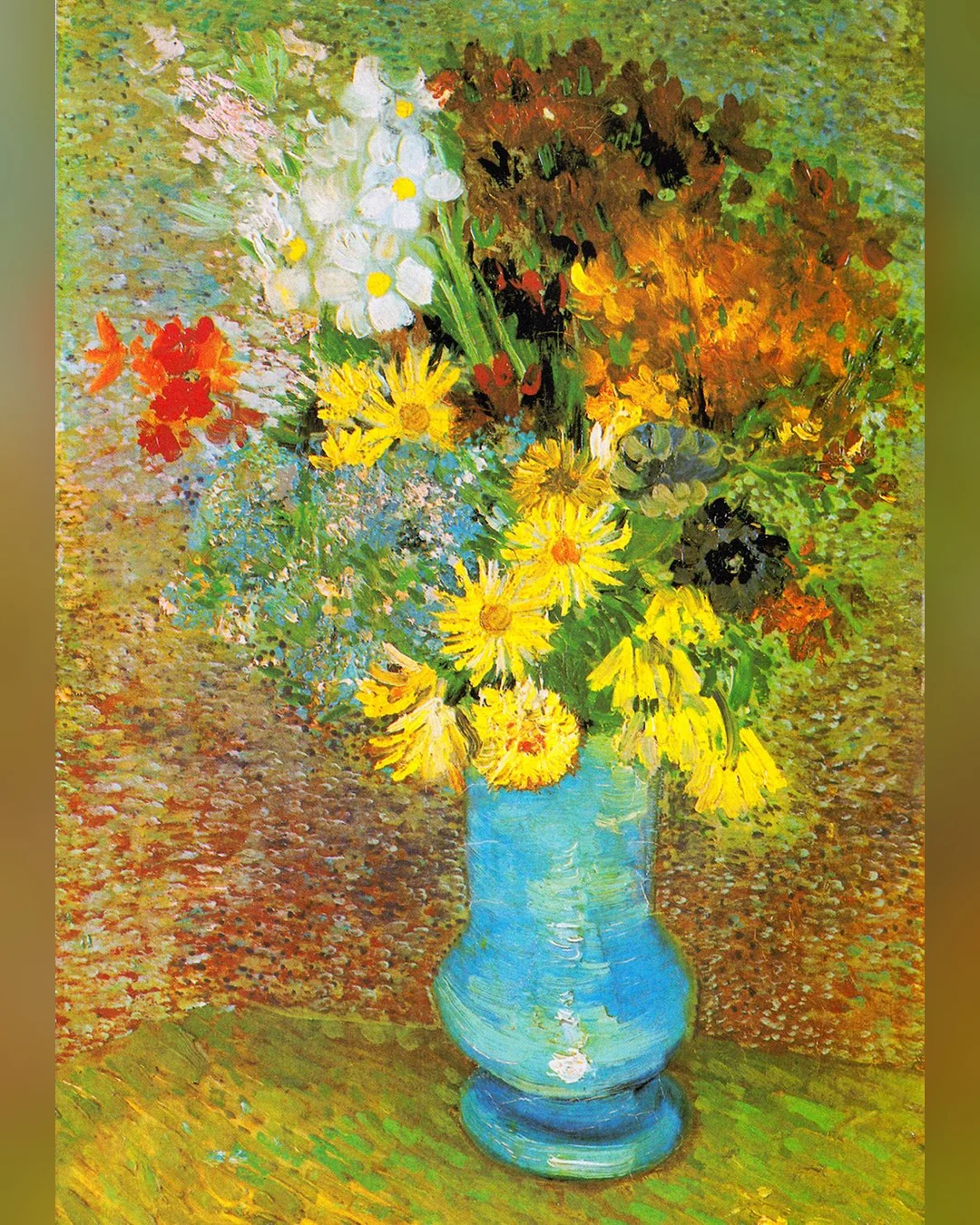 Enjoy Puzzle Vincent Van Gogh: Vase with Daisies and Anemones 1000-Piece Jigsaw Puzzle-3